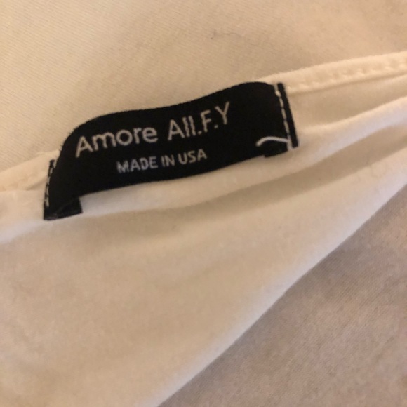 White cowl-neck sleeveless cotton top - Picture 3 of 3